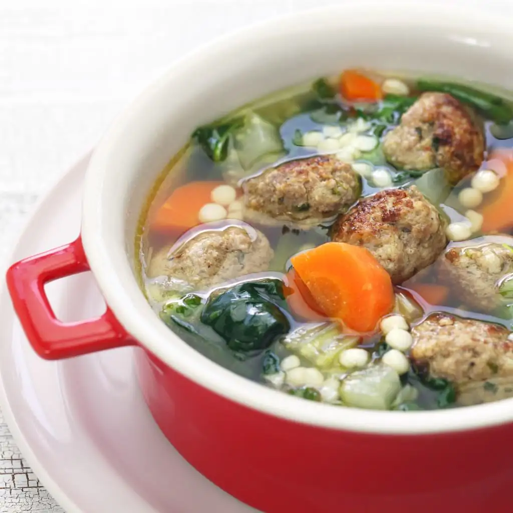 Italian Wedding Soup with Kale and Quinoa